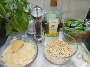 Ingredients for Making Basil Pesto