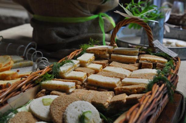 Tray of Cucumber Sandwhichs at Dallas Garden Party