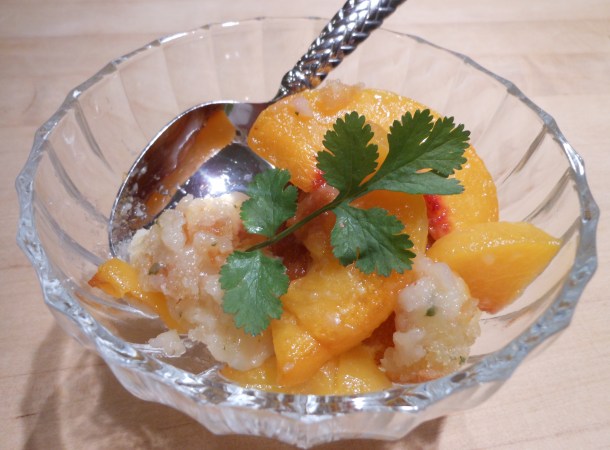 Cilantro Peach Cobler