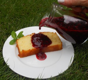 A Slice Of Lemon Blackberry Swirl Cake