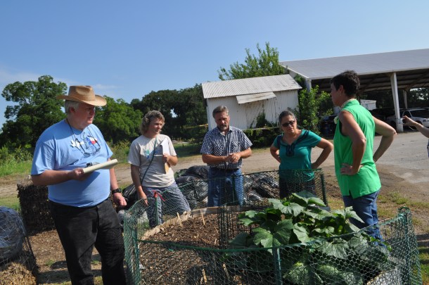 Annette teaching Keyhole Garden concepts.