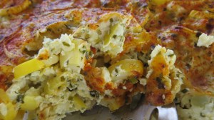 squash casserole close up